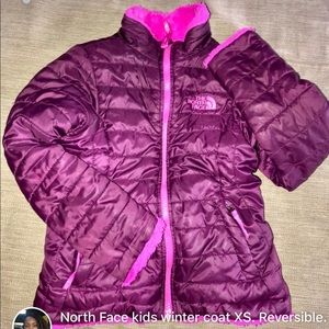 North Face kid’s reversible winter jacket. XS